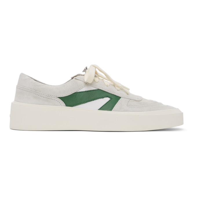 Fear of God Grey and Green Skate Low Sneakers