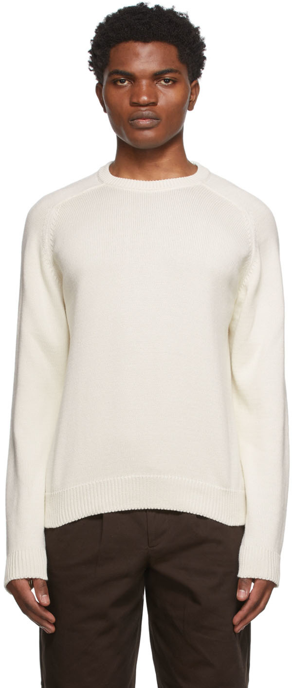 Noah Off-White Cotton Sweater