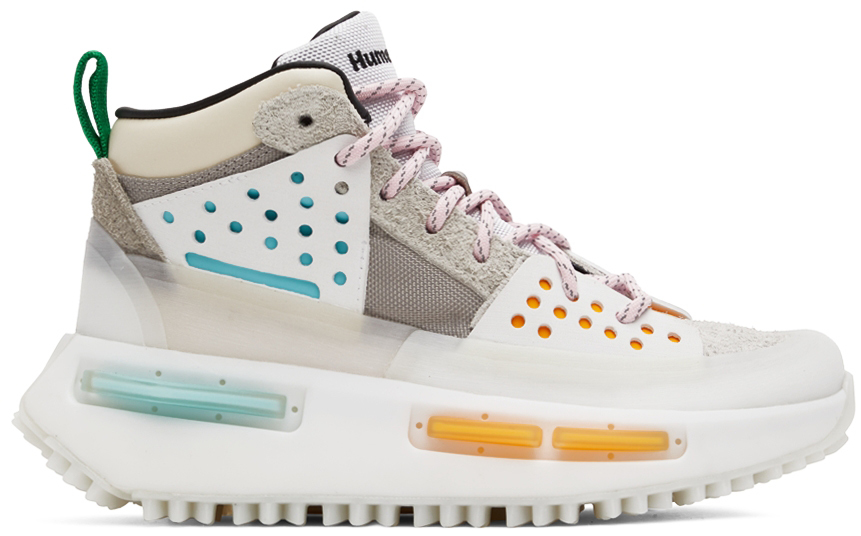 adidas x Humanrace by Pharrell Williams White Humanrace HU NMD S1 Ryat High-Top Sneakers