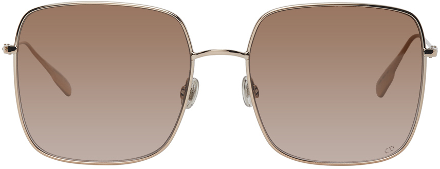 Dior Silver & Brown DiorStellaire1 Sunglasses