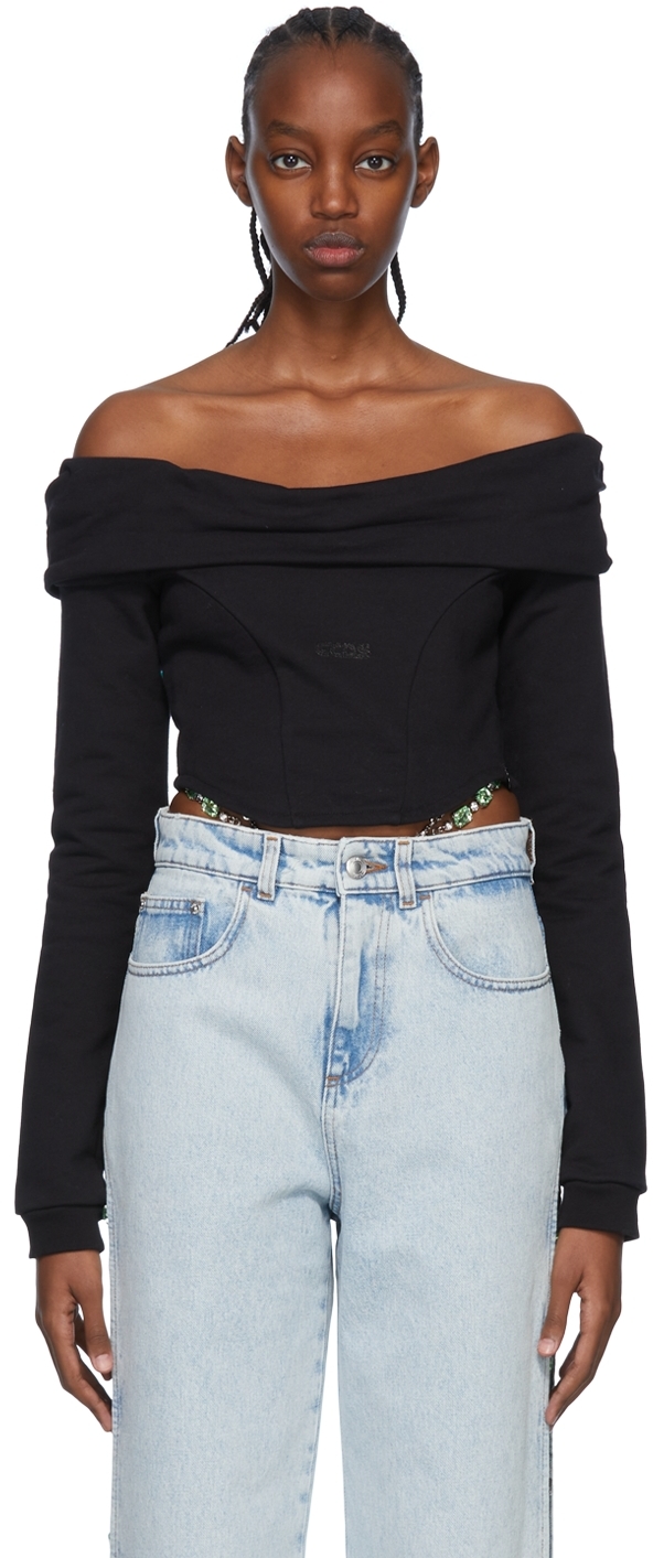 GCDS Black 94 Couture Sweatshirt