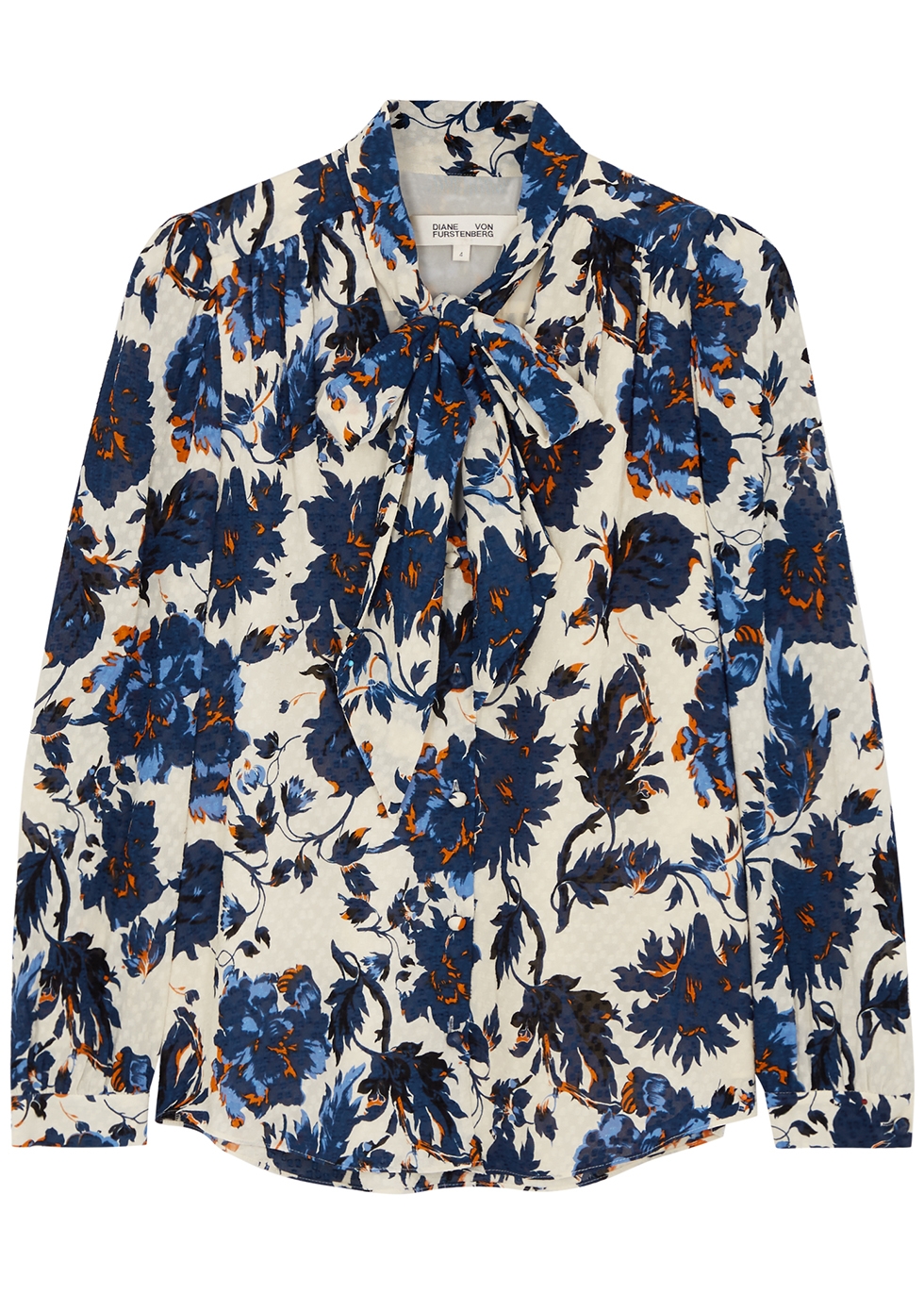 Harvey floral-print crepe blouse