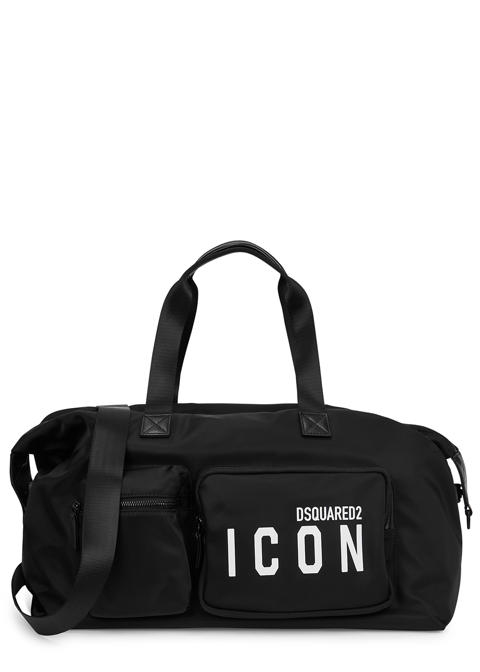 Icon black nylon holdall