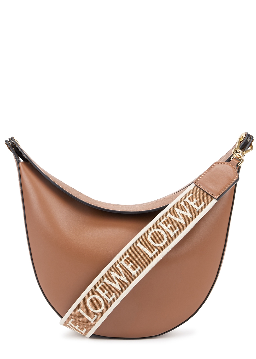 Luna brown leather shoulder bag