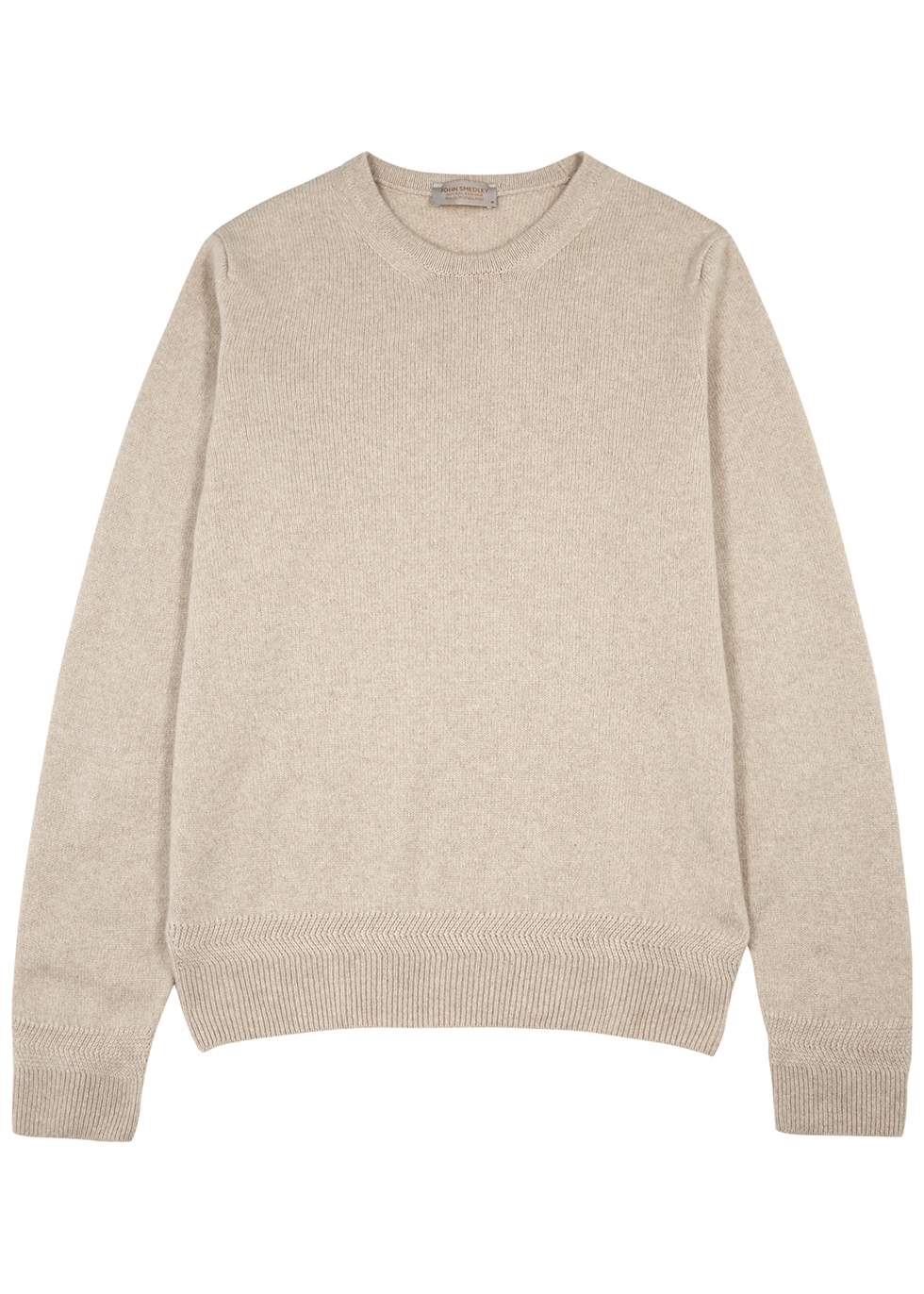 Niko stone cashmere and wool-blend jumper
