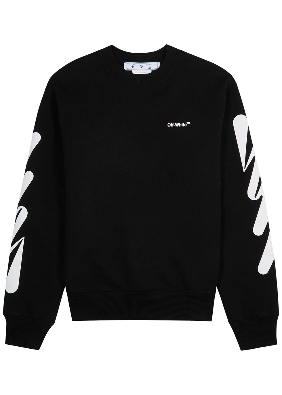 Wave Diag black printed cotton sweatshirt