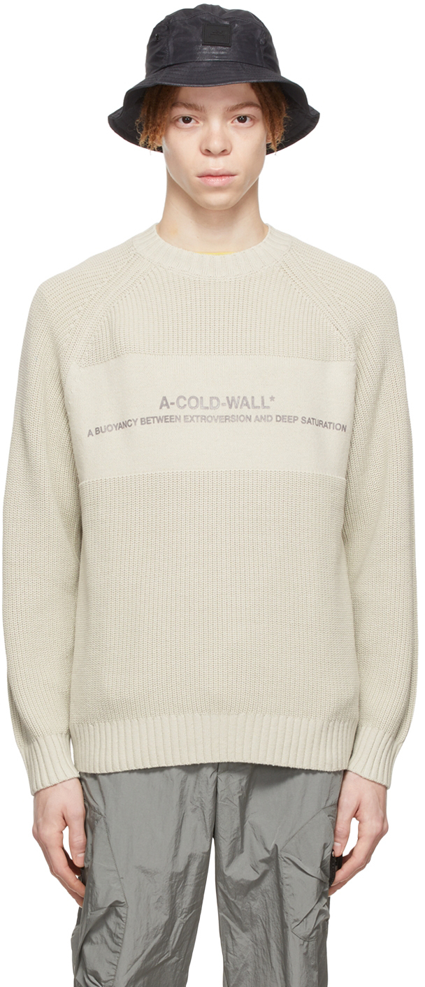 A-COLD-WALL* Taupe Cotton Sweater
