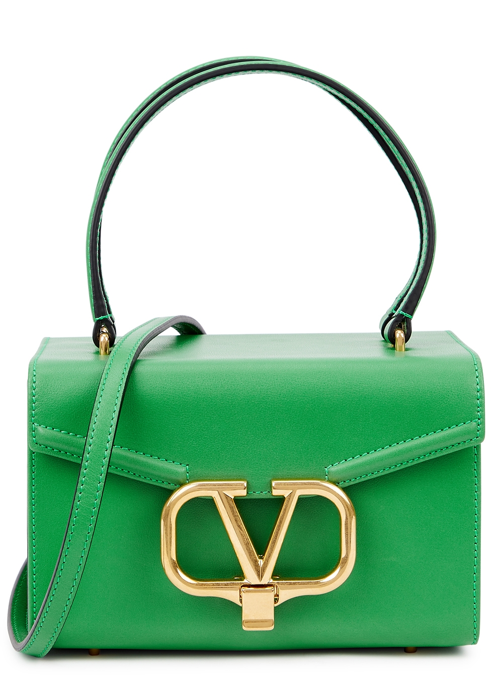 Valentino Garavani Alcove small green leather box bag