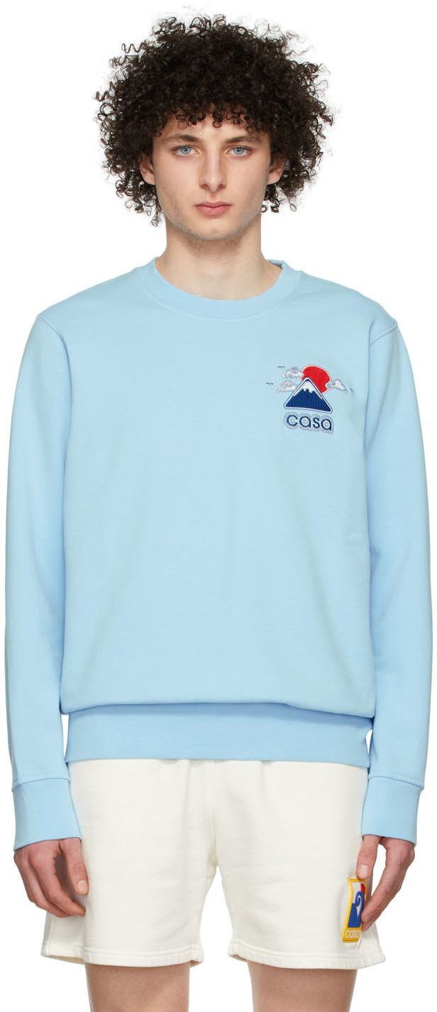 Casablanca Blue Organic Cotton Sweatshirt