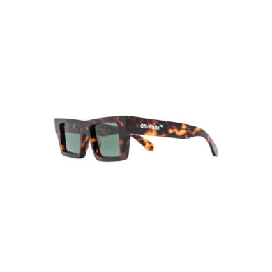Off-White Nassau Tortoiseshell Square-Frame Sunglasses