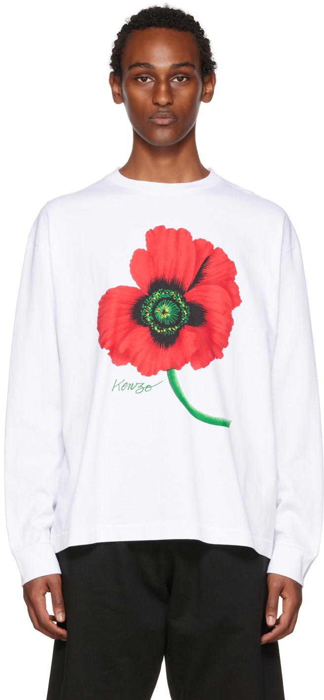 Kenzo White Kenzo Paris Poppy Sweatshirt
