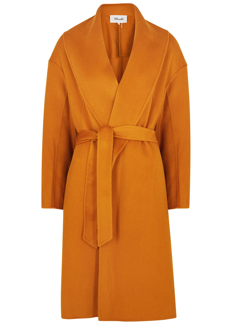 Nico orange wool felt coat