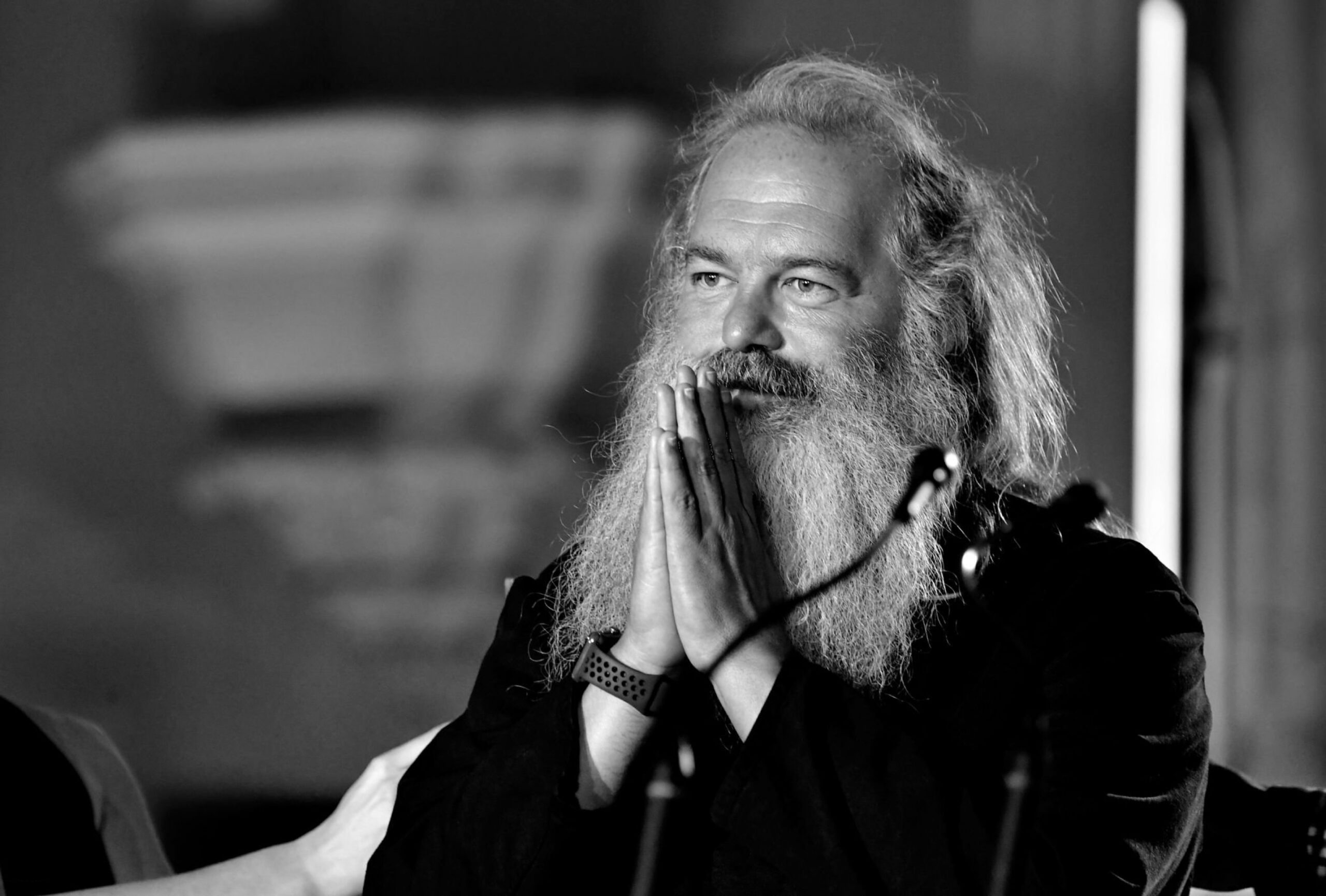 Rick Rubin speaks onstage at Spotify's Inaugural Secret Genius Awards hosted by Lizzo at Vibiana
