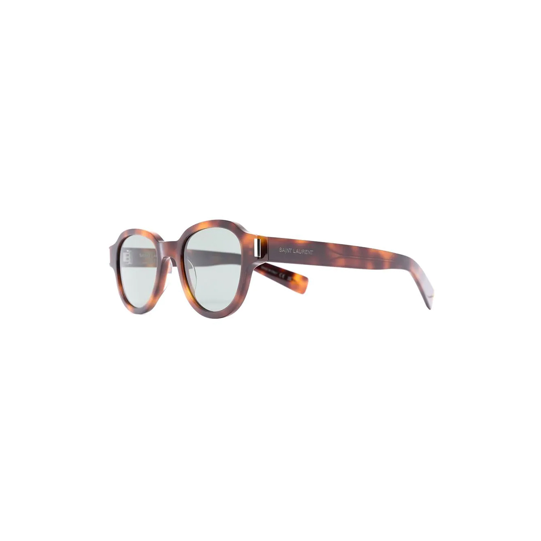 Saint Laurent Eyewear Tortoise-Shell Round-Frame Sunglasses