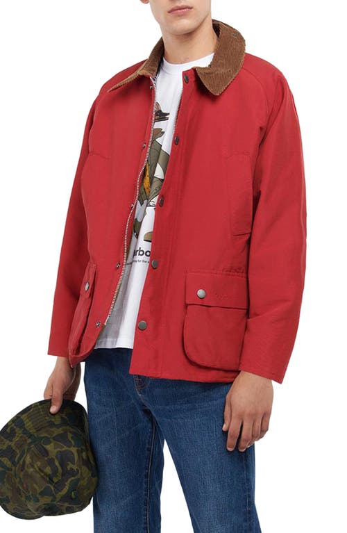 Barbour x Noah Gender Inclusive 60/40 Bedale Casual Jacket in Red at Nordstrom, Size Small
