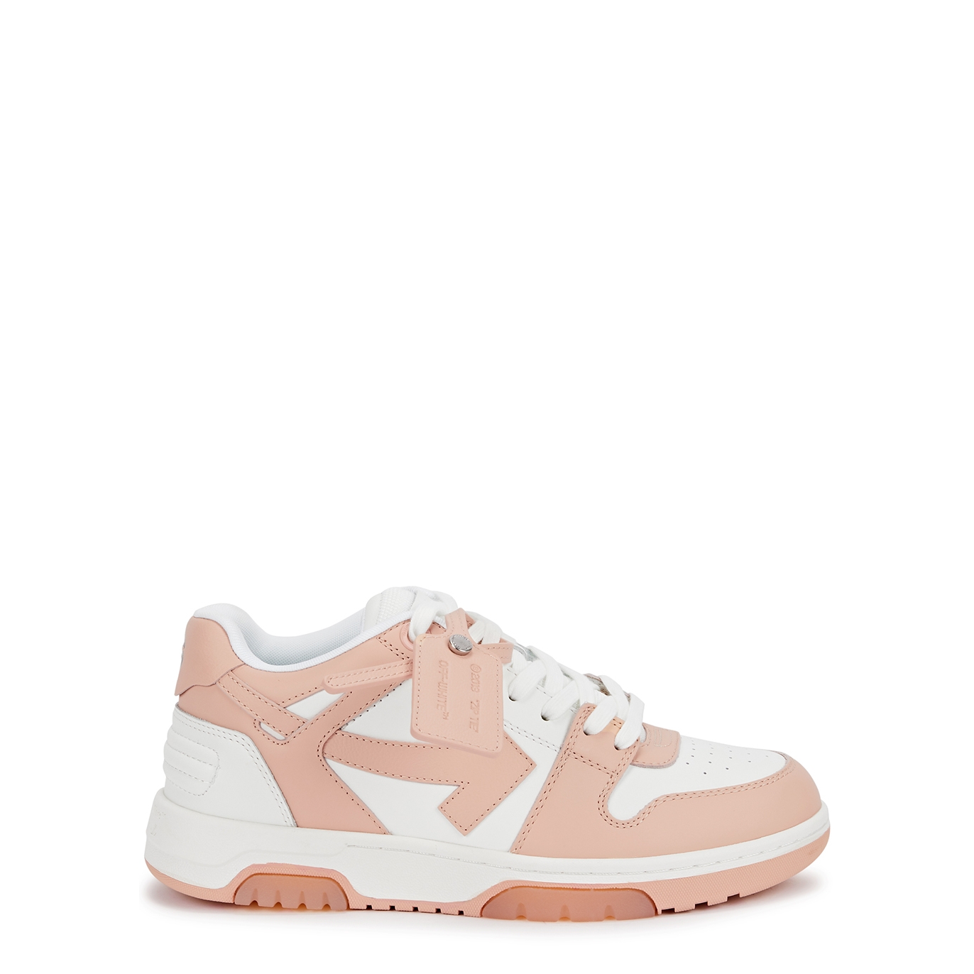 Off-White Out Of Office Panelled Leather Sneakers - Light Pink - 8