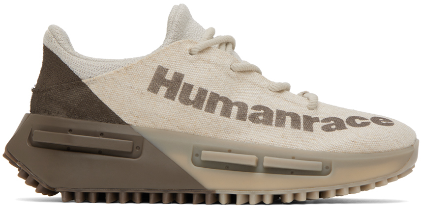 adidas x Humanrace by Pharrell Williams Beige & Brown NMD S1 Sneakers