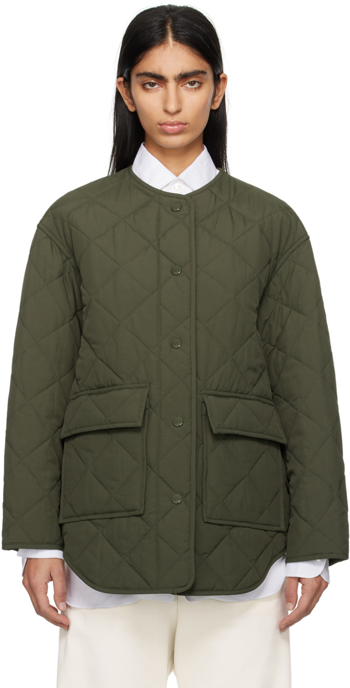 BOSS Khaki Quilted Jacket