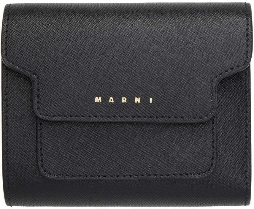 Marni Black Trifold Wallet