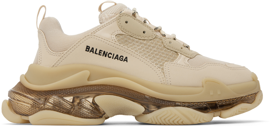 Balenciaga Taupe Triple S Sneakers