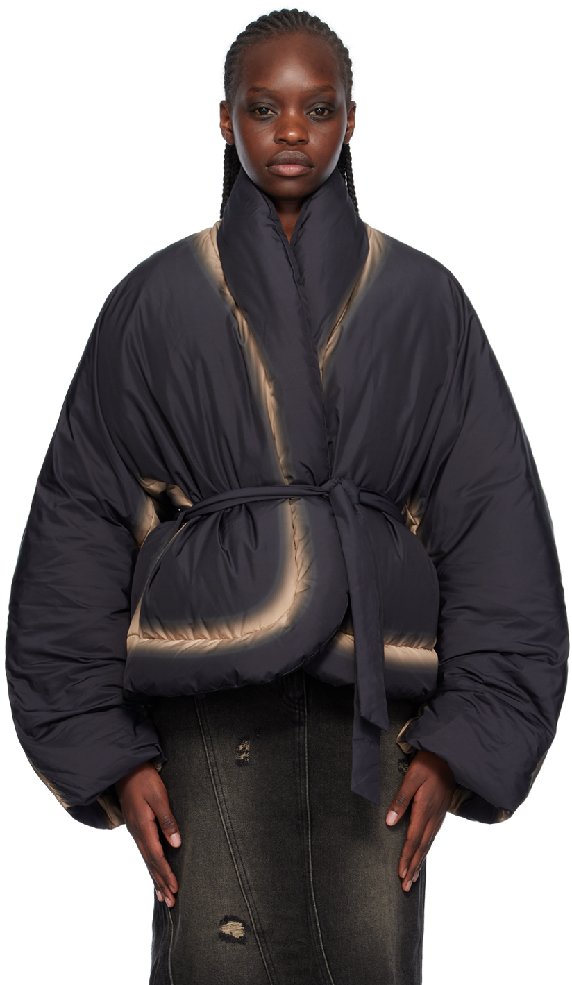 lesugiatelier Black Gradient Puffer Jacket